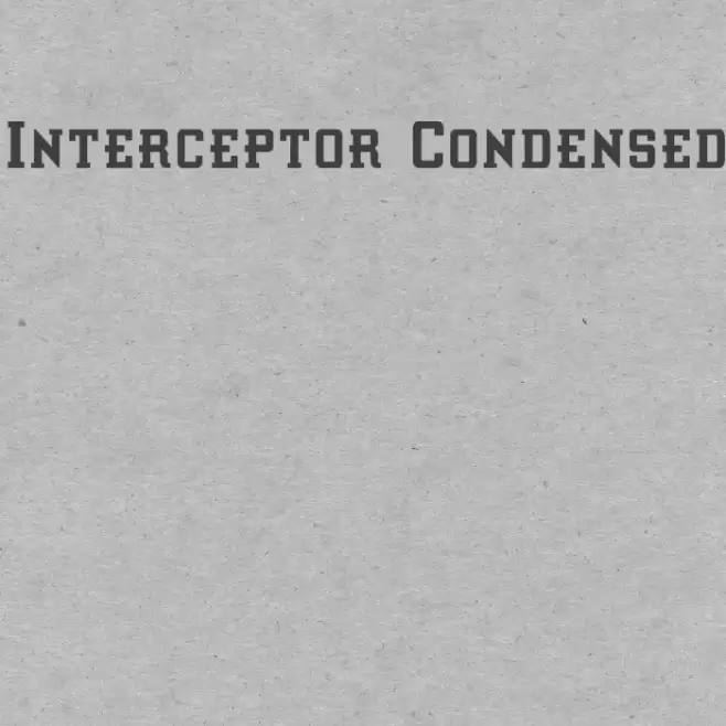 Interceptor Condensed Schriftart examples
