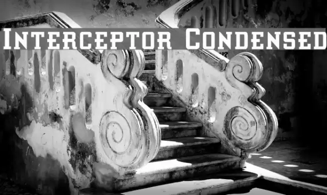 Interceptor Condensed Schriftart examples