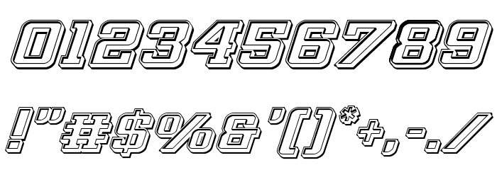 Interceptor Engraved Italic Font OTHER CHARS