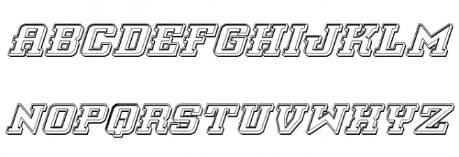 Interceptor Engraved Italic Schriftart Groß