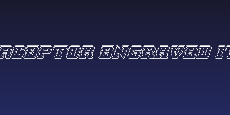 Interceptor Engraved Italic Social Header