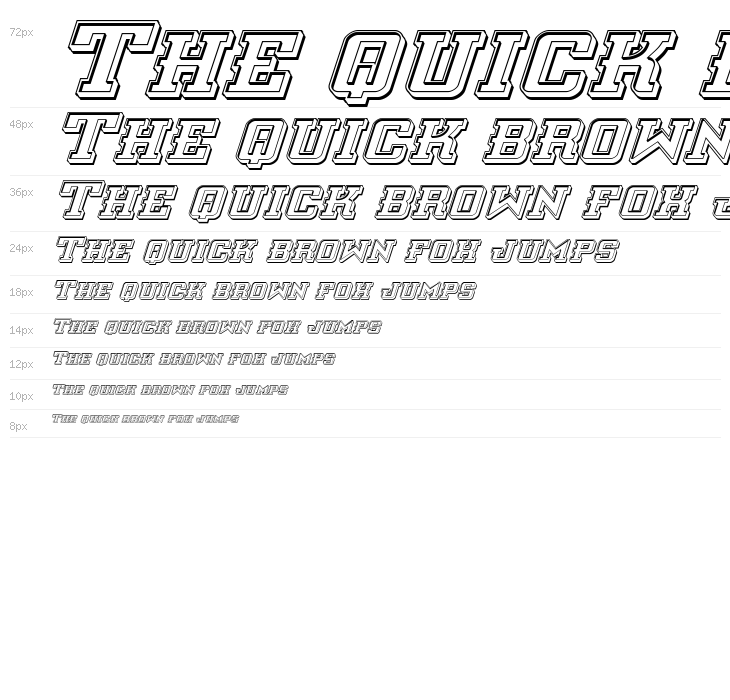 Interceptor Engraved Italic Waterfall