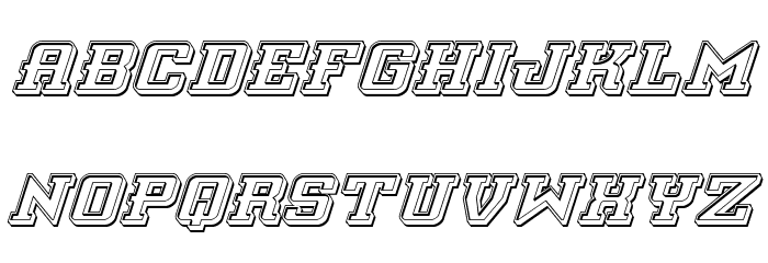 Interceptor Engraved Italic Font LOWERCASE