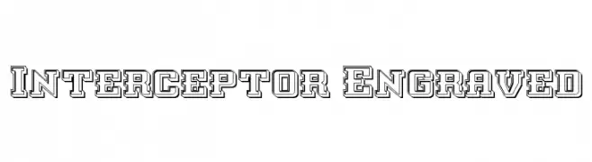 Interceptor Engraved  Frei Schriftart Herunterladen