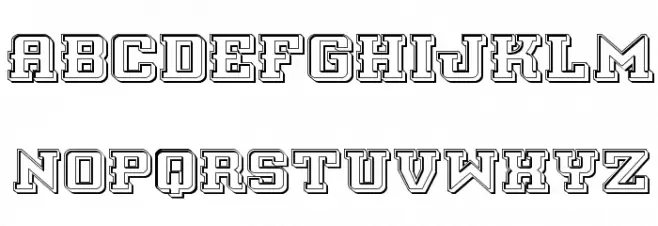 Interceptor Engraved 字体 大写