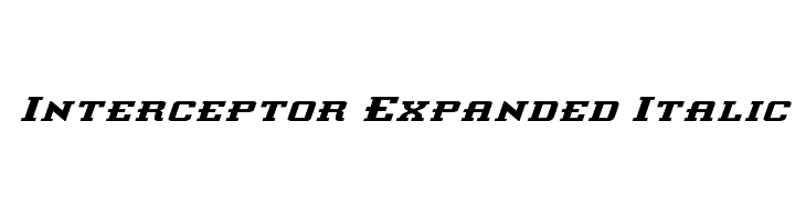 Interceptor Expanded Italic  नि: शुल्क फ़ॉन्ट्स डाउनलोड