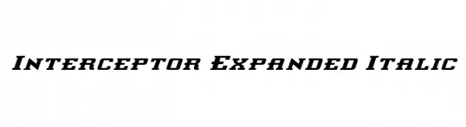 Interceptor Expanded Italic  Fuentes Gratis Descargar