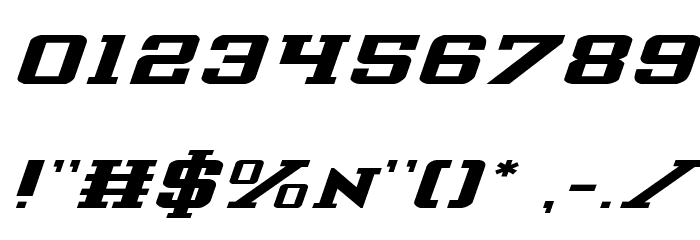 Interceptor Expanded Italic フォント その他の文字