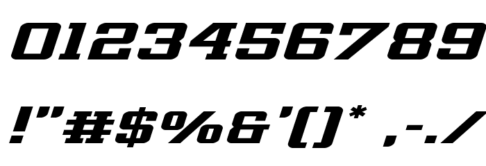 Interceptor Expanded Italic Font OTHER CHARS