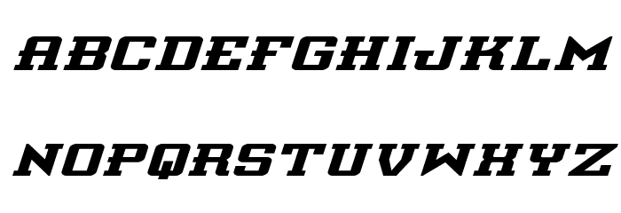 Interceptor Expanded Italic Font LOWERCASE