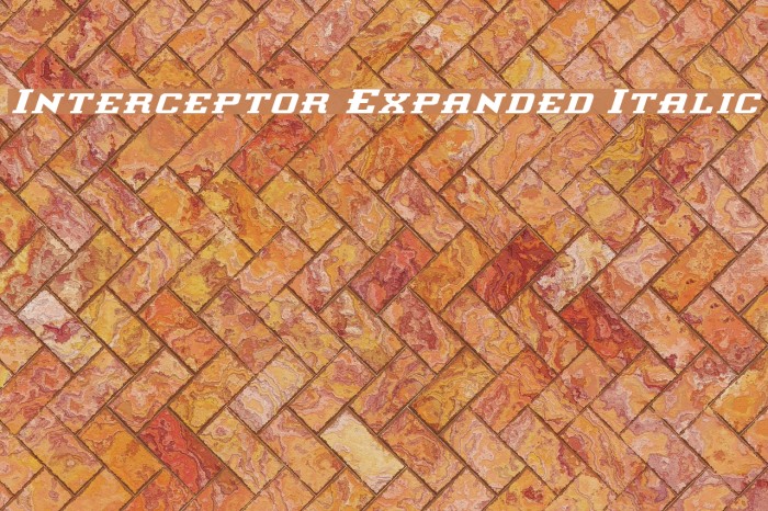 Interceptor Expanded Italic フォント examples