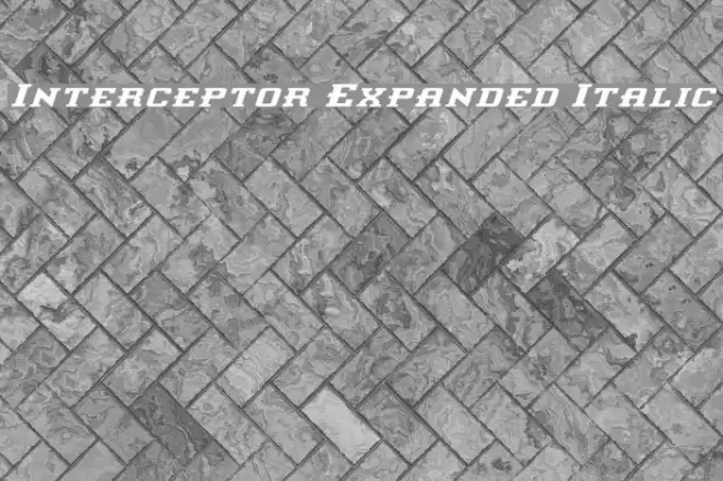 Interceptor Expanded Italic Schriftart examples