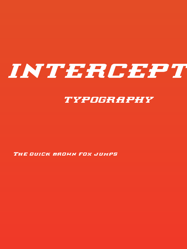 Interceptor Expanded Italic Poster