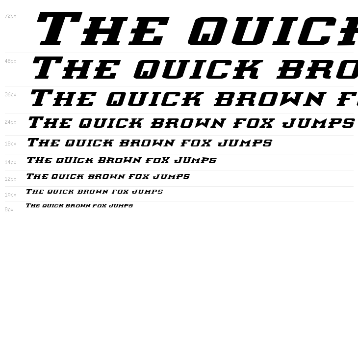 Interceptor Expanded Italic Waterfall