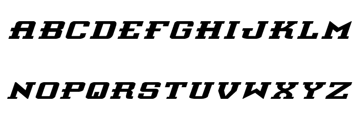 Interceptor Expanded Italic フォント 小文字