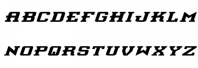 Interceptor Expanded Italic 字体 小写