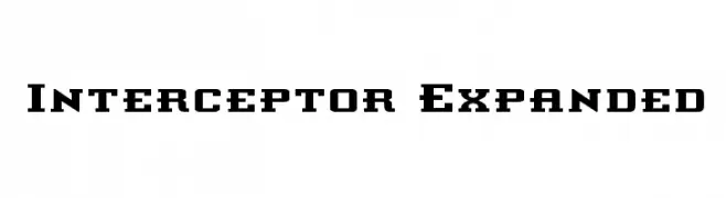 Interceptor Expanded  Frei Schriftart Herunterladen