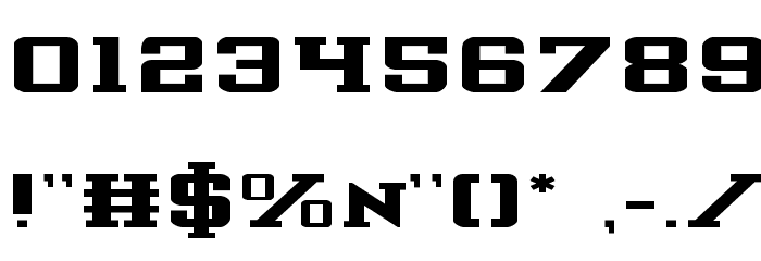 Interceptor Expanded Font OTHER CHARS