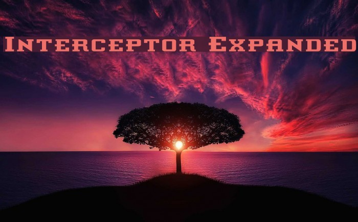 Interceptor Expanded Font examples