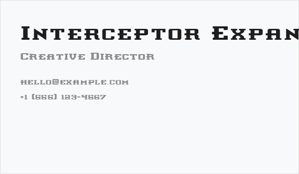 Interceptor Expanded Business Card