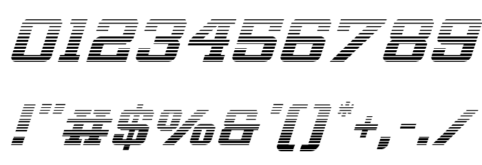 Interceptor Gradient Italic Font OTHER CHARS