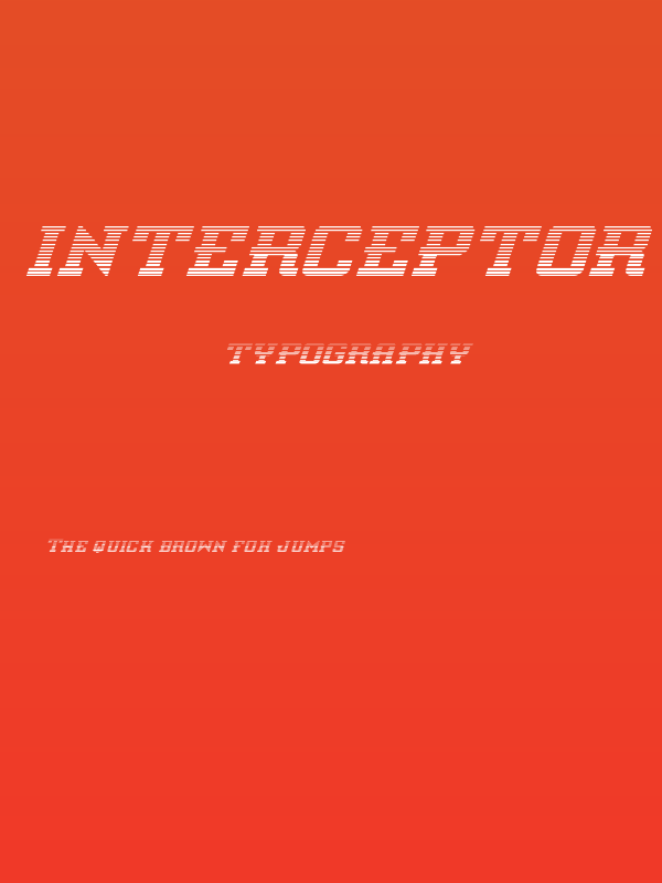 Interceptor Gradient Italic Poster