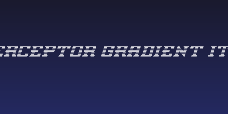 Interceptor Gradient Italic Social Header