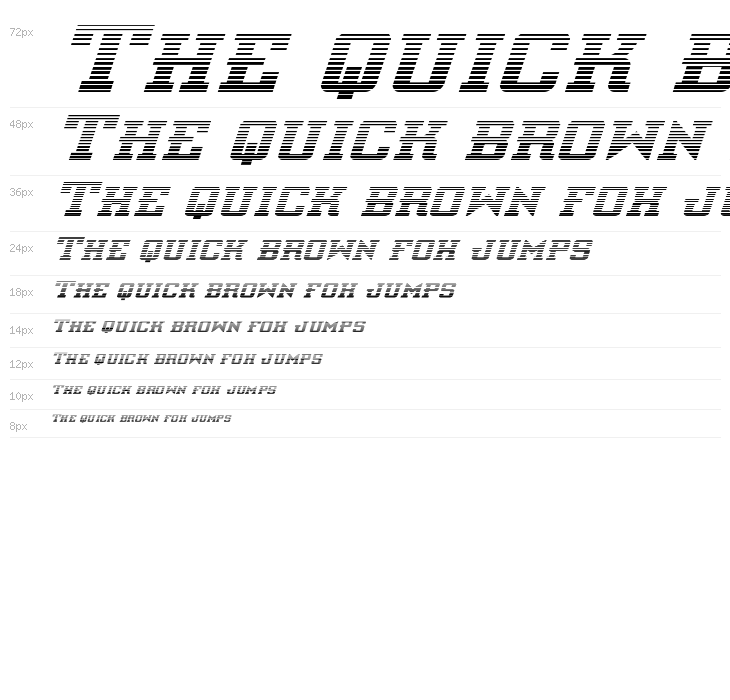 Interceptor Gradient Italic Waterfall