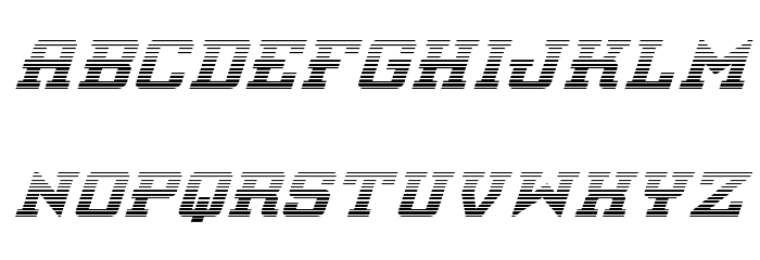 Interceptor Gradient Italic Font LOWERCASE