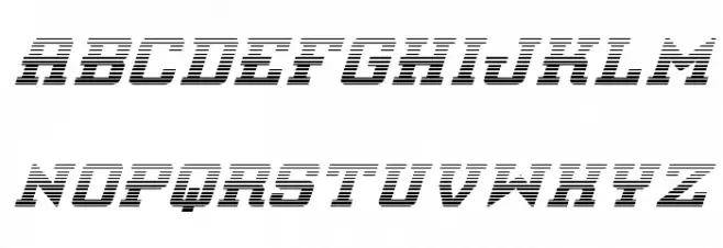 Interceptor Gradient Italic 字体 小写