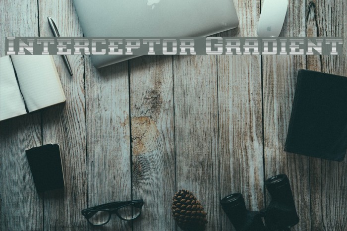 Interceptor Gradient Font examples