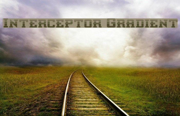 Interceptor Gradient Font examples