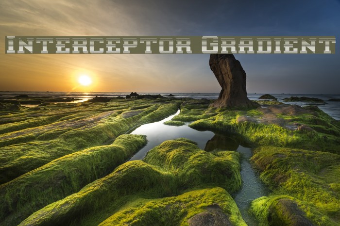 Interceptor Gradient Font examples