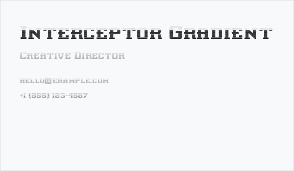 Interceptor Gradient Business Card
