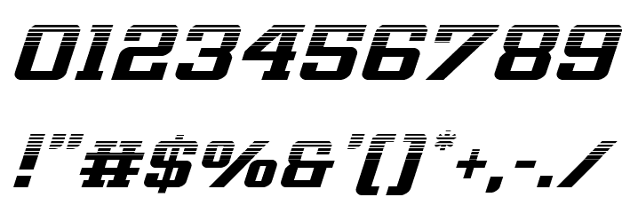 Interceptor Halftone Italic Font OTHER CHARS