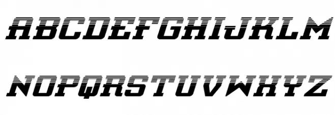 Interceptor Halftone Italic Schriftart Groß