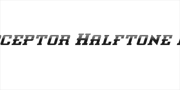 Interceptor Halftone Italic Logo