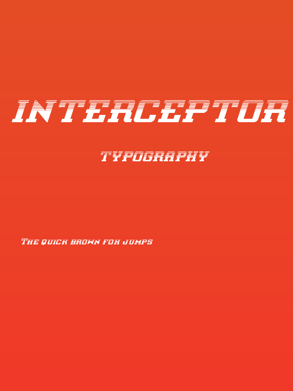 Interceptor Halftone Italic Poster