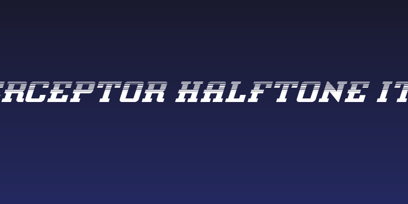 Interceptor Halftone Italic Social Header