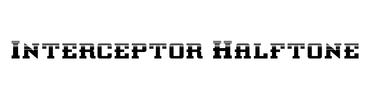 Interceptor Halftone  Frei Schriftart Herunterladen