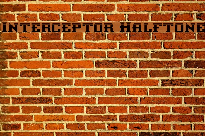 Interceptor Halftone Font examples