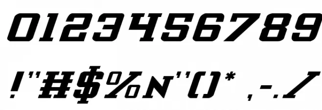 Interceptor Italic Font OTHER CHARS