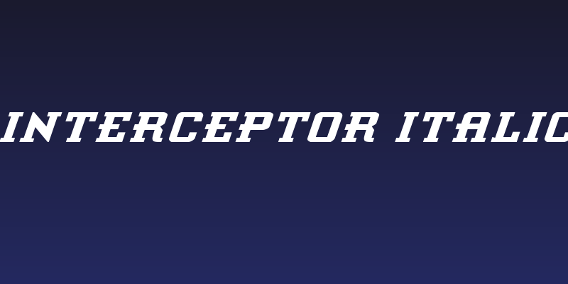 Interceptor Italic Social Header