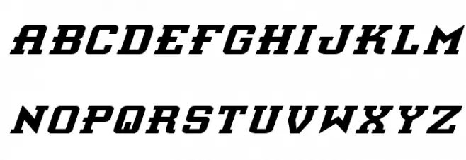 Interceptor Italic Schriftart Kleinbuchstaben