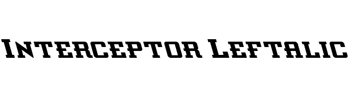 Interceptor Leftalic  フリーフォントのダウンロード