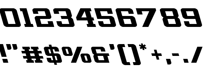 Interceptor Leftalic Font OTHER CHARS