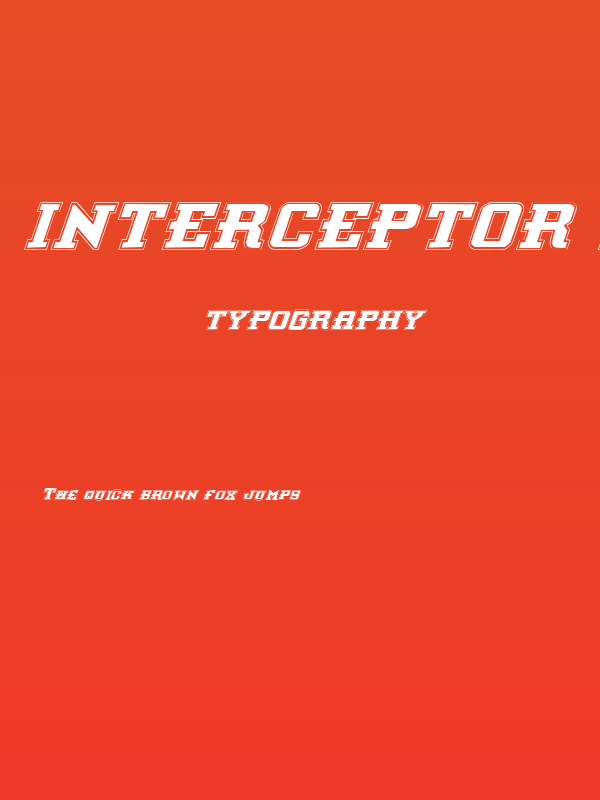 Interceptor Pro Italic Poster