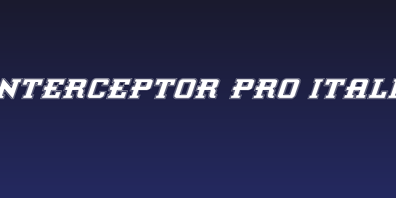 Interceptor Pro Italic Social Header