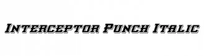 Interceptor Punch Italic  नि: शुल्क फ़ॉन्ट्स डाउनलोड
