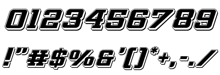 Interceptor Punch Italic Font OTHER CHARS